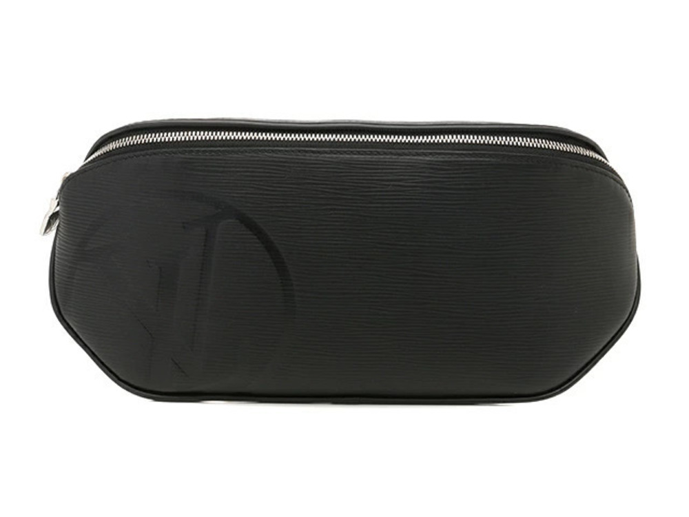 LOUIS VUITTON Waist Bag Bum LV Circle Epi Noir Black